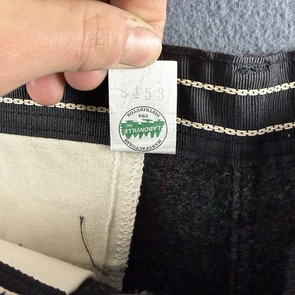 Vintage LaBonville Pants 35x29 Guide Maine Wool Plaid Hunting Forestry Logging